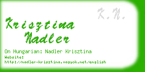 krisztina nadler business card